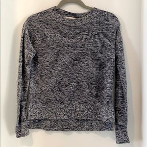 Ann Taylor Loft Marbled Black and White Sweater